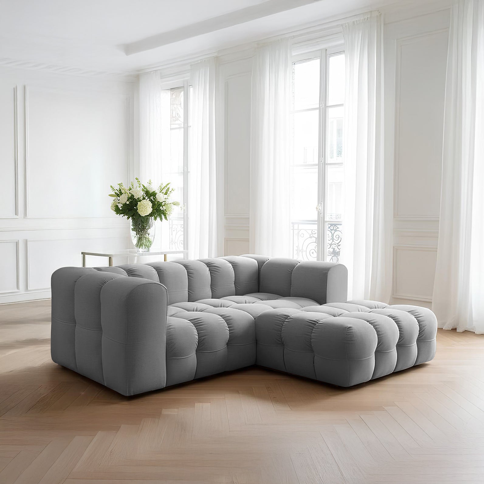 Baloo L mini narożnik w tkaninie Tiffany