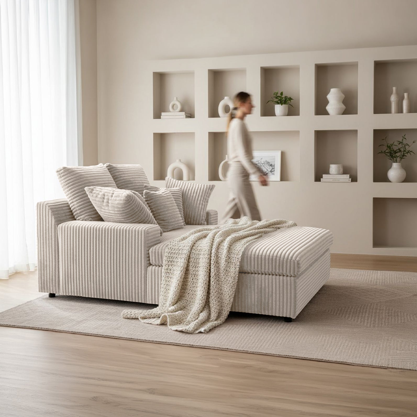 Lazy One sofa w tkaninie Tilia