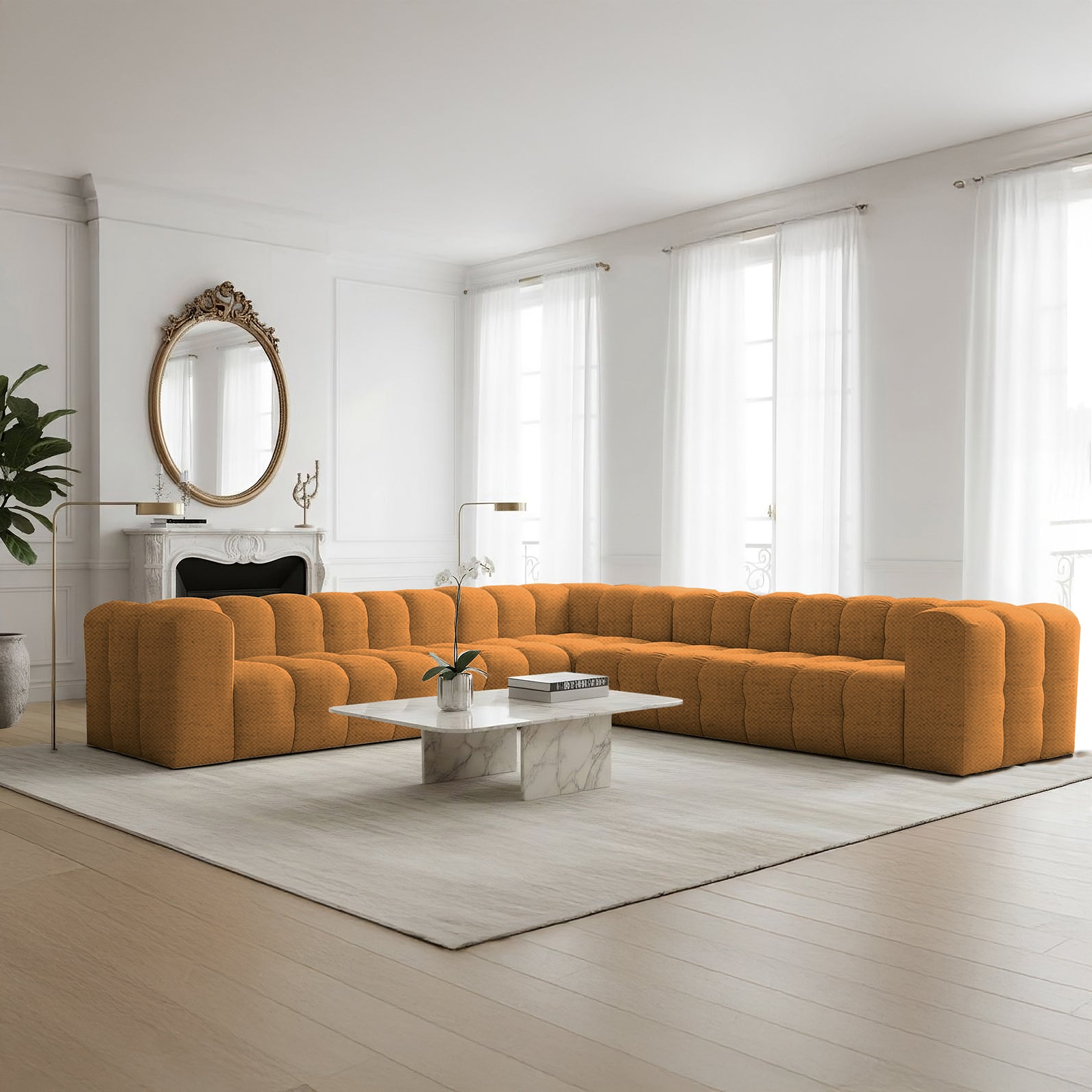 Baloo Corner 330 cm w tkaninie Moly