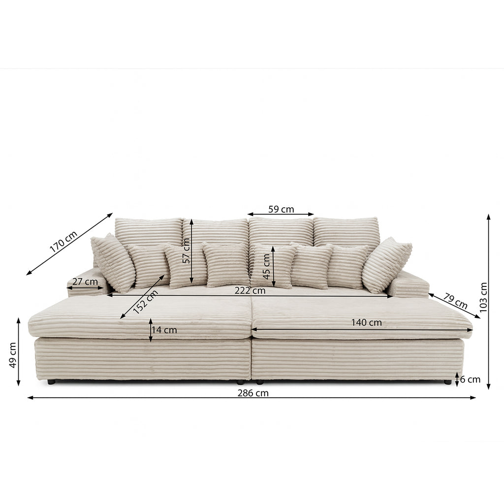 Sofa Lazy w tkaninie Tilia