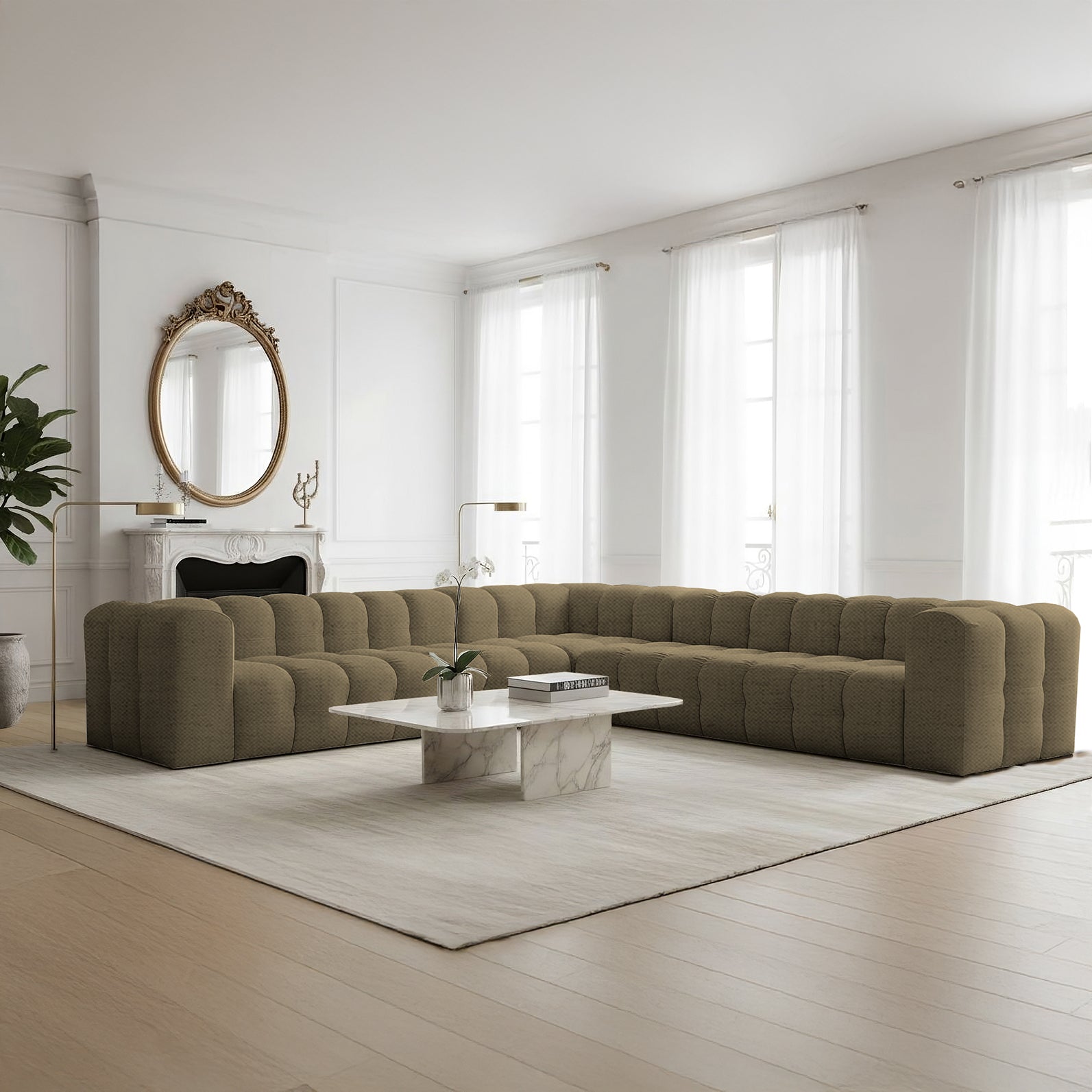 Baloo Corner 330 cm w tkaninie Moly