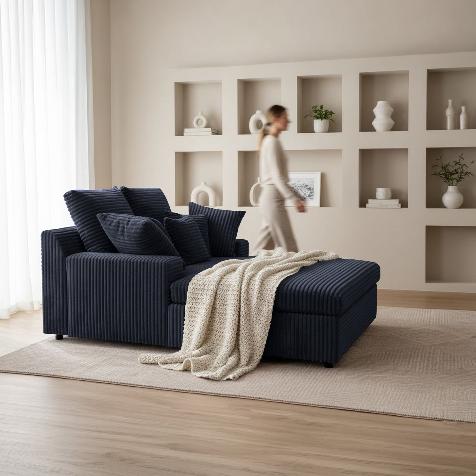 Lazy One sofa w tkaninie Tilia