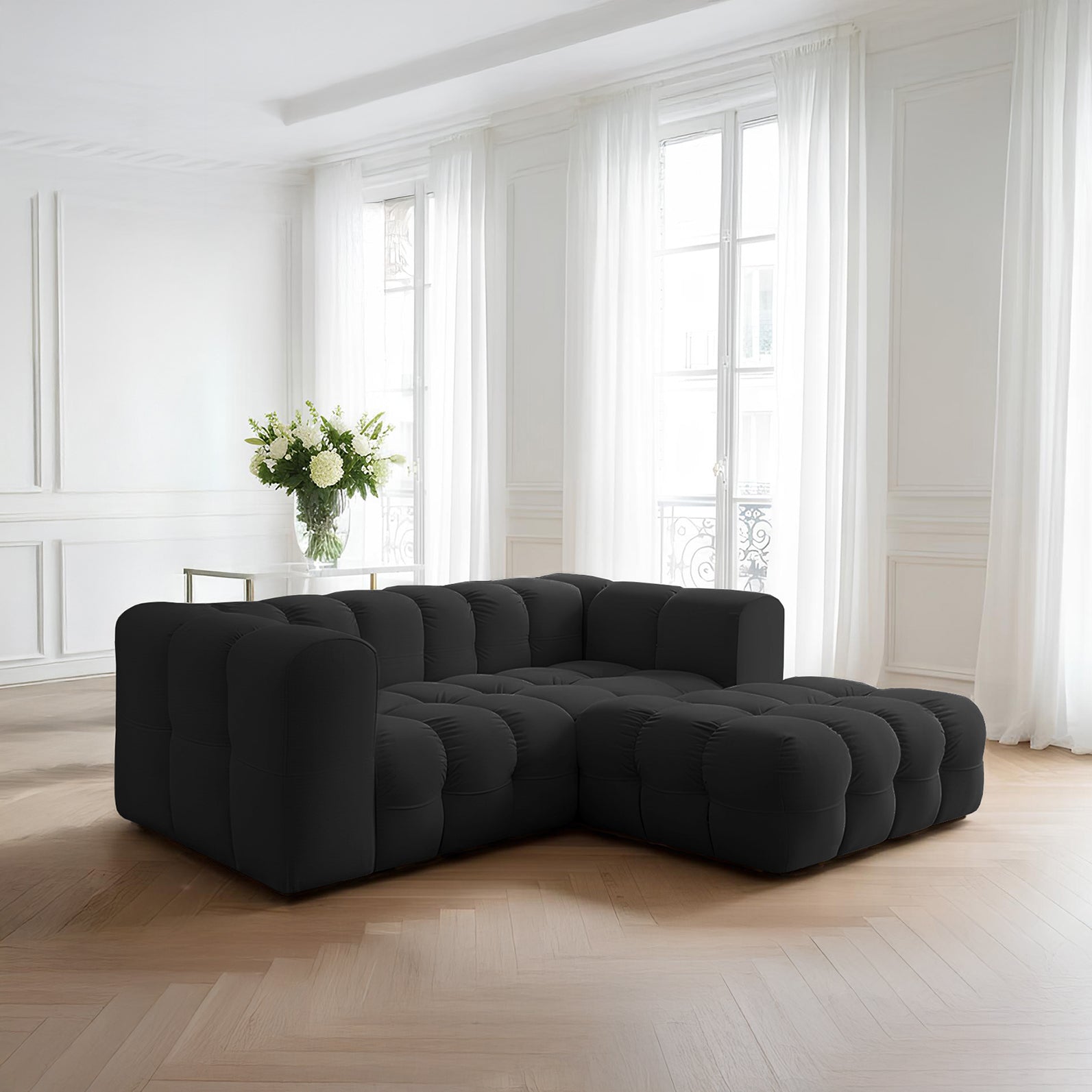 Baloo L mini narożnik w tkaninie Tiffany