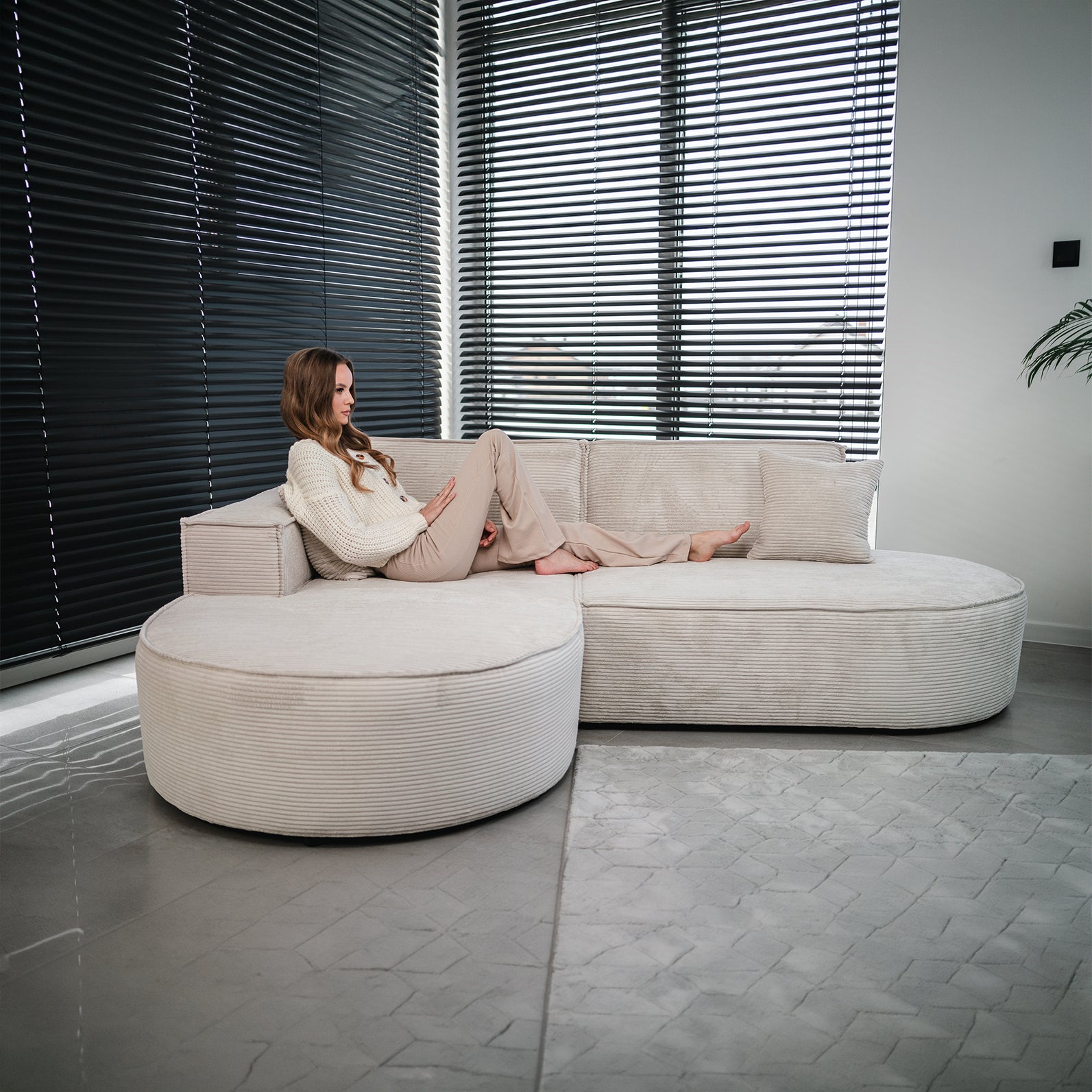 Parma Studio narożnik w tkaninie Poso