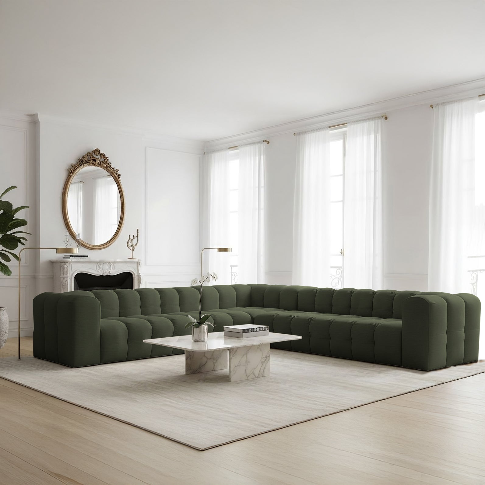 Baloo Corner 330 cm w tkaninie Tiffany