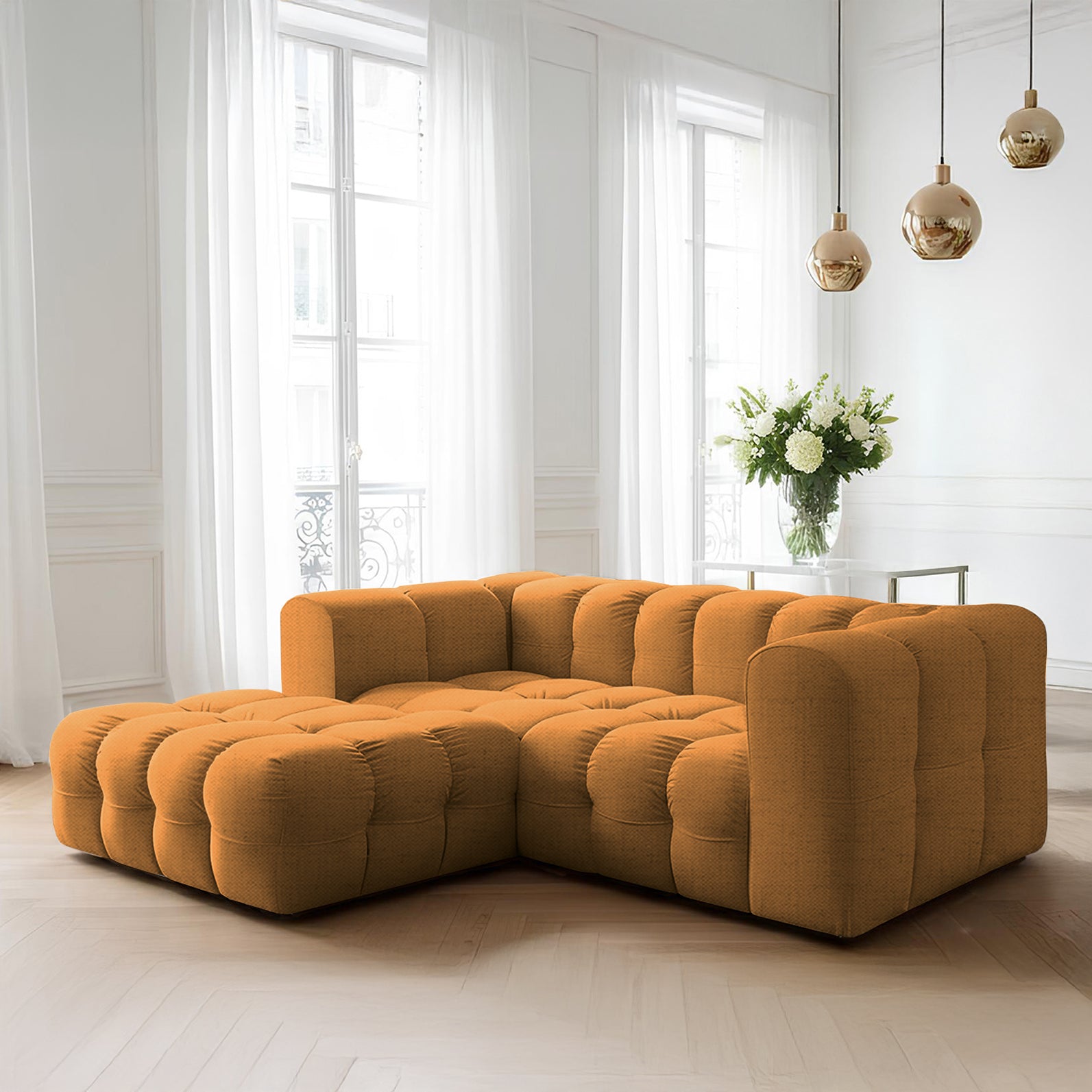 Baloo L mini narożnik w tkaninie Moly