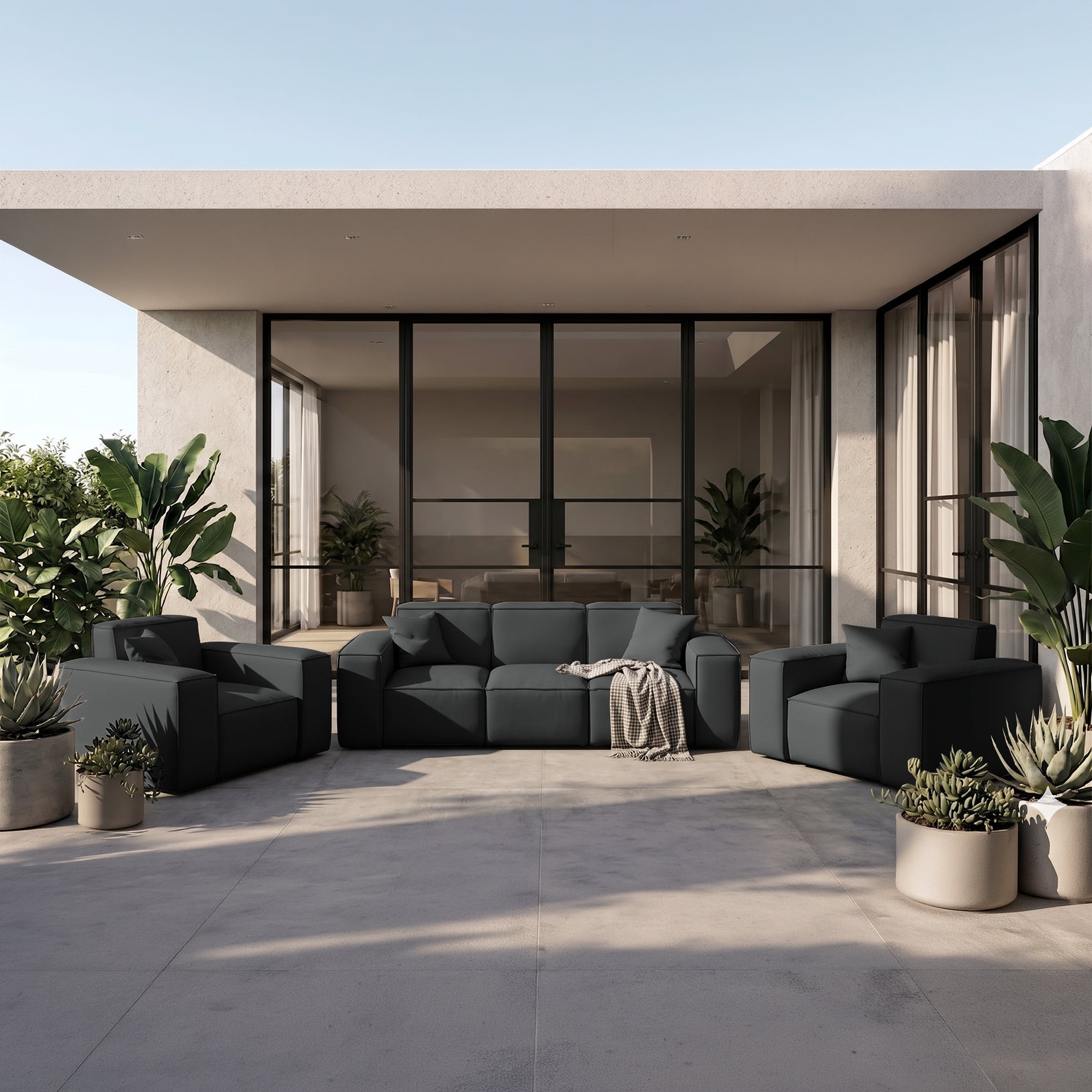 Zestaw Sofa 3oso. + 2 fotele, system ogrodowy Patio