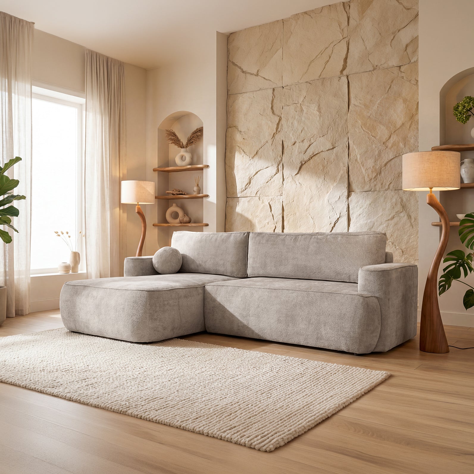 Moon narożnik w tkaninie Flow