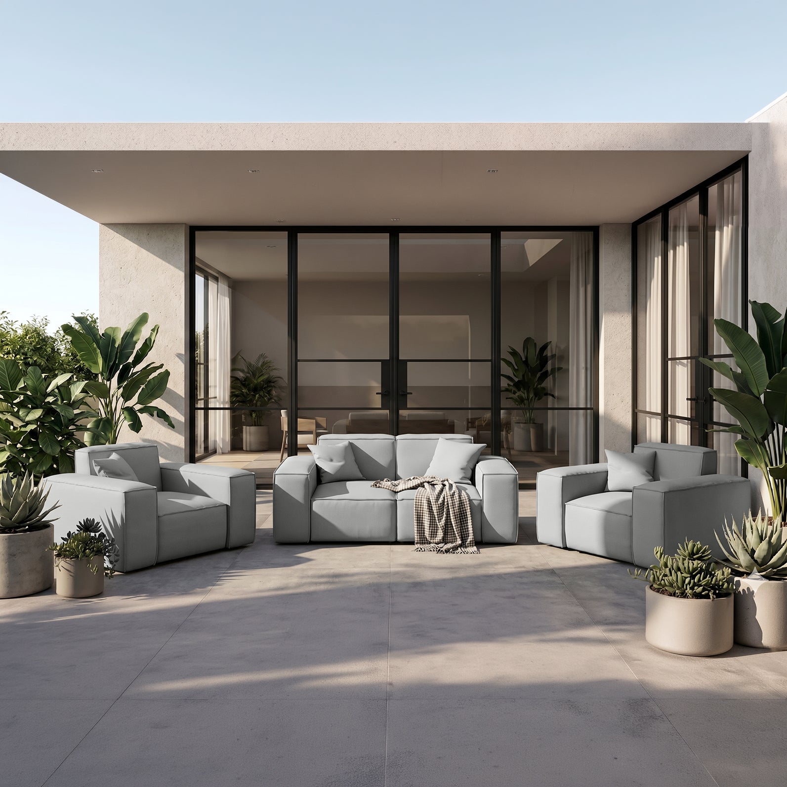 Zestaw Sofa 2oso. + 2 fotele, system ogrodowy Patio