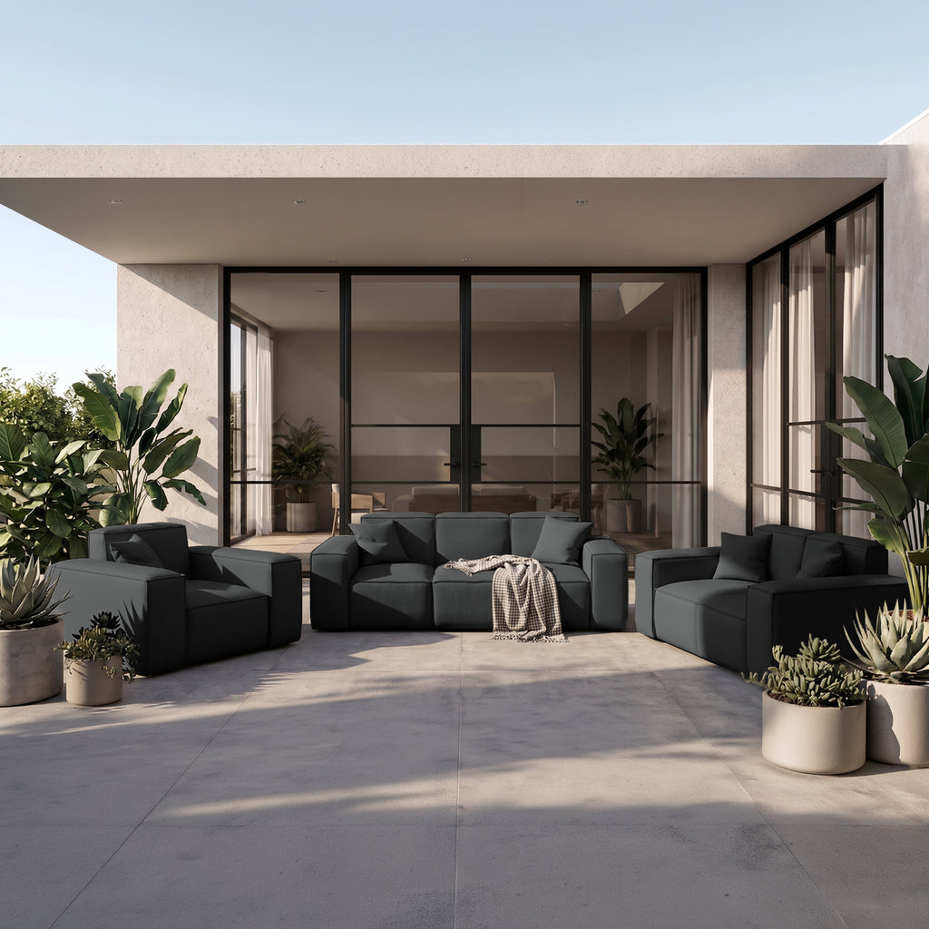 Zestaw Sofa 3oso. + 2 oso. + fotel, system ogrodowy Patio