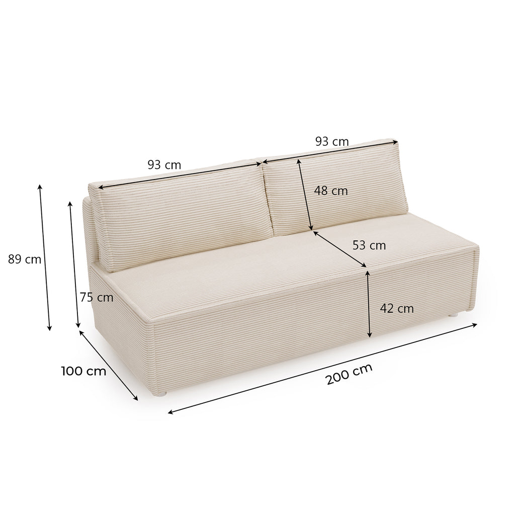 Sofa Luna w tkaninie Poso