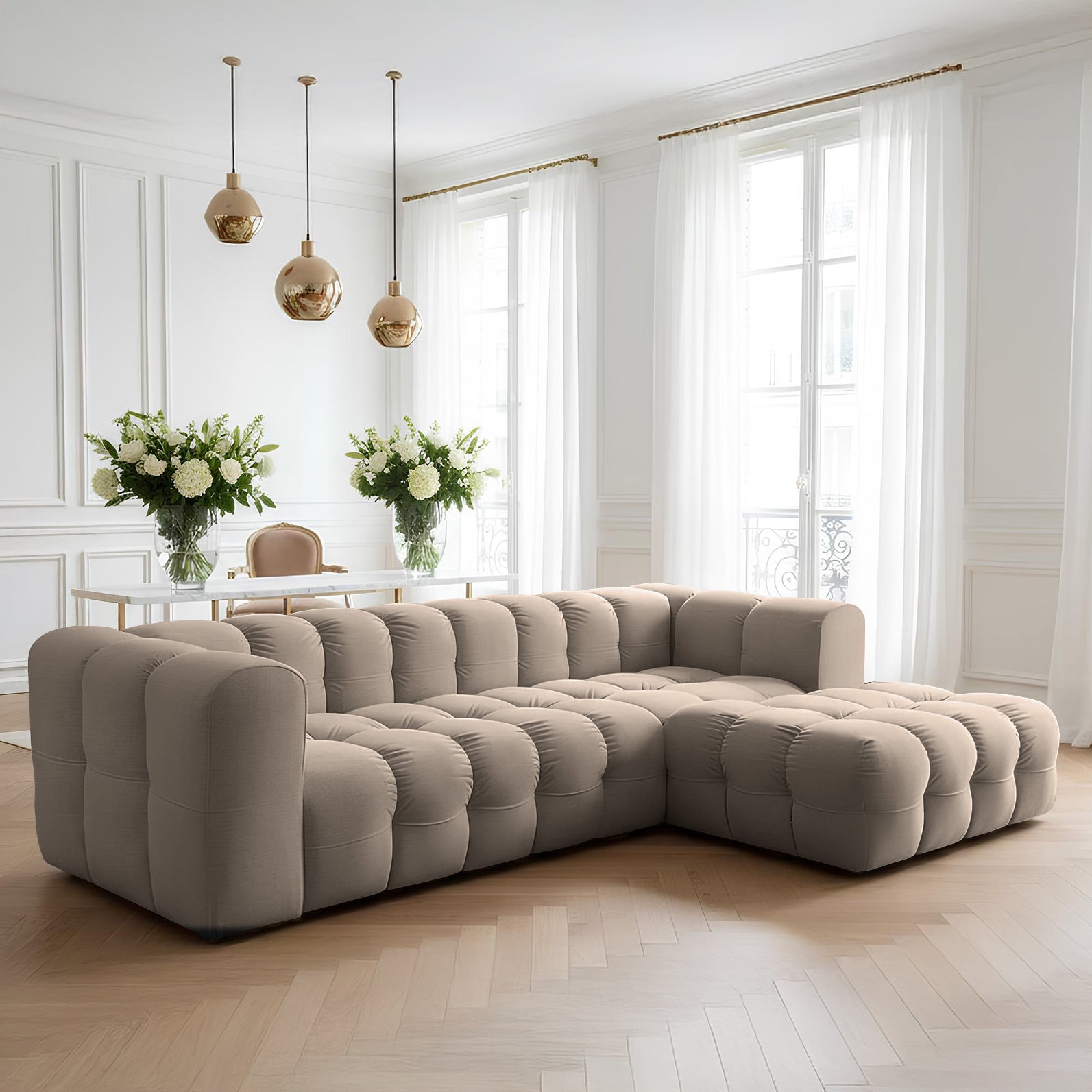 Baloo L narożnik w tkaninie Tiffany