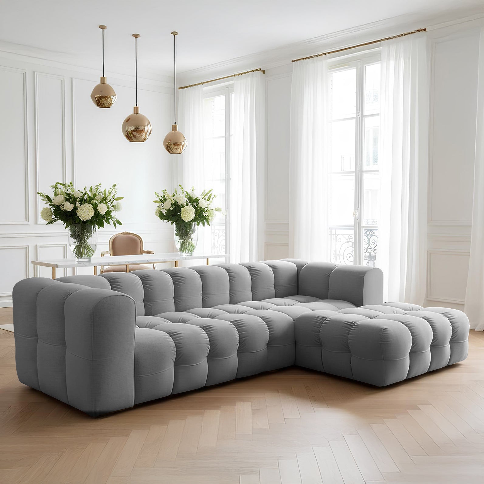 Baloo L narożnik w tkaninie Tiffany