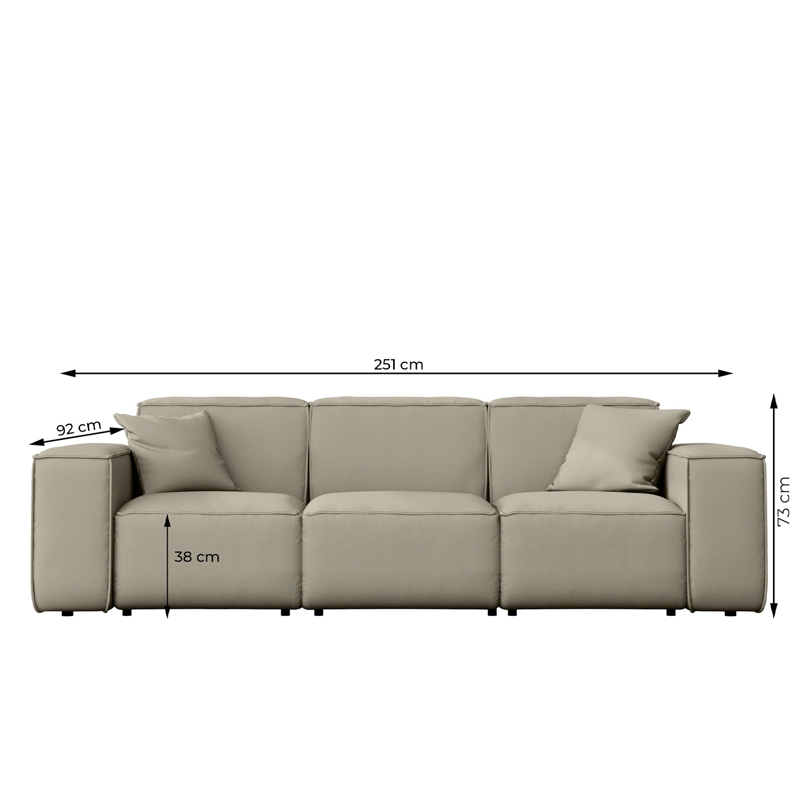 Zestaw Sofa 3oso. + 2 fotele, system ogrodowy Patio