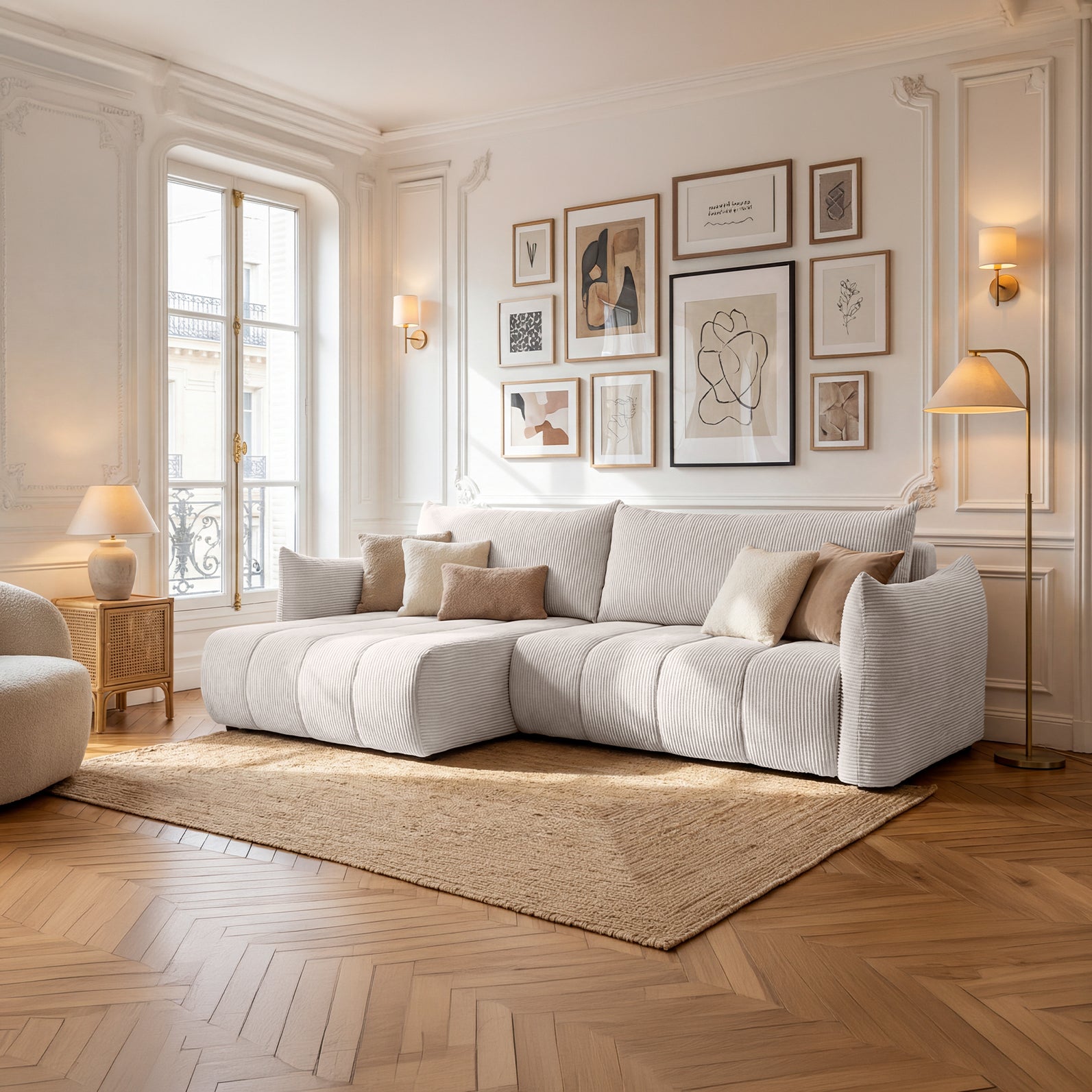 Flo narożnik w tkaninie Poso