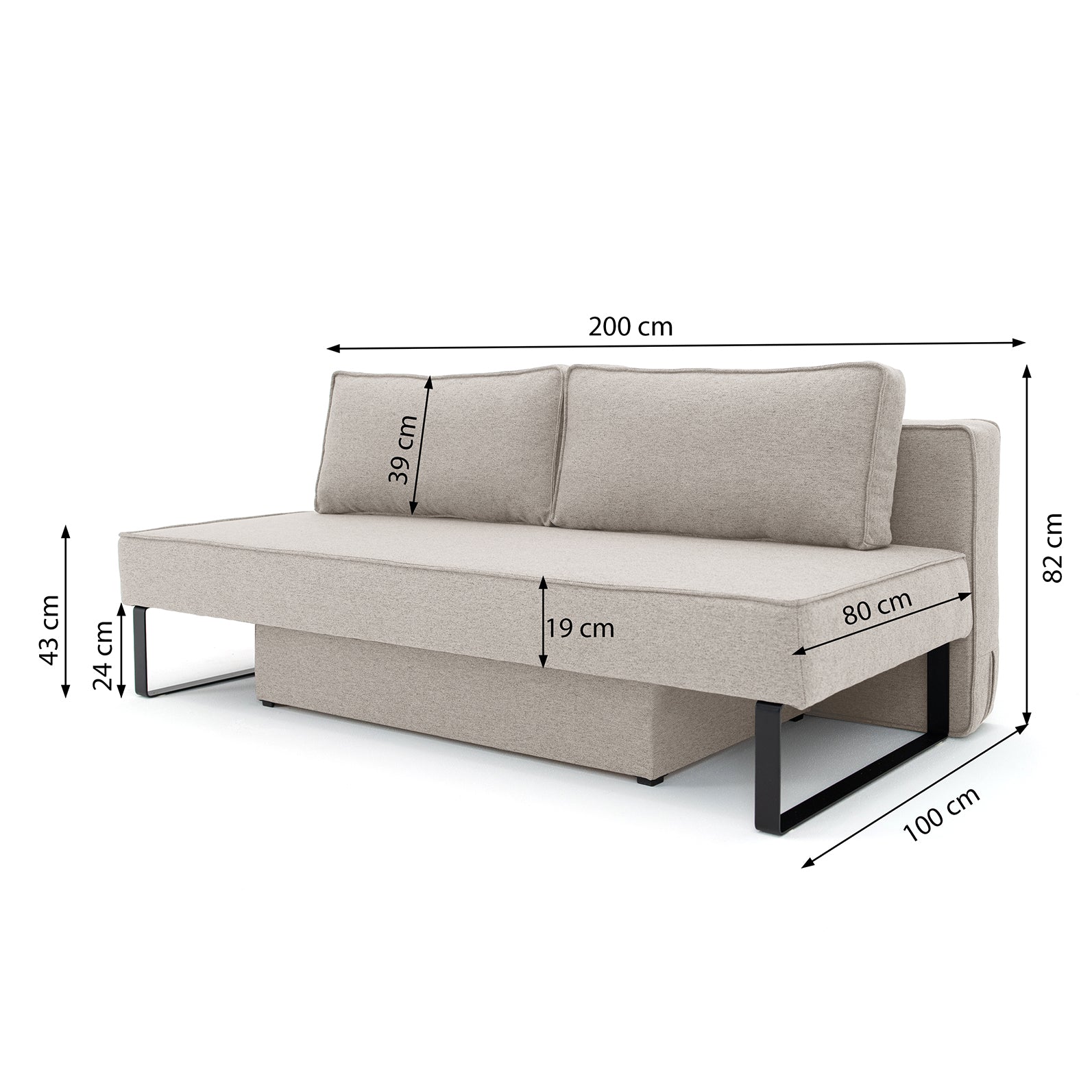 Sofa Nomi w tkaninie Faro