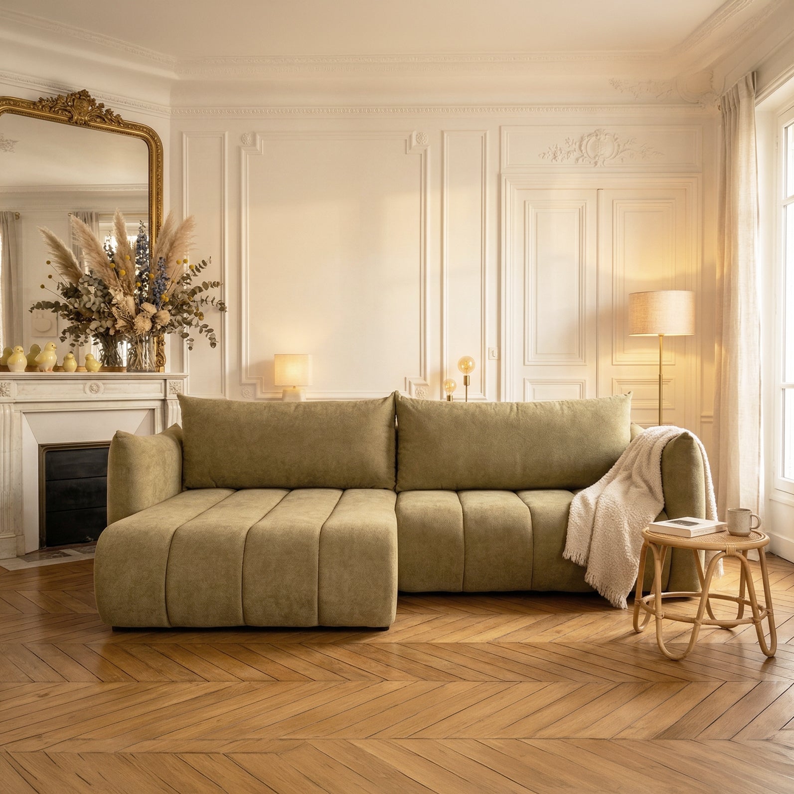 Flo narożnik w tkaninie Mela