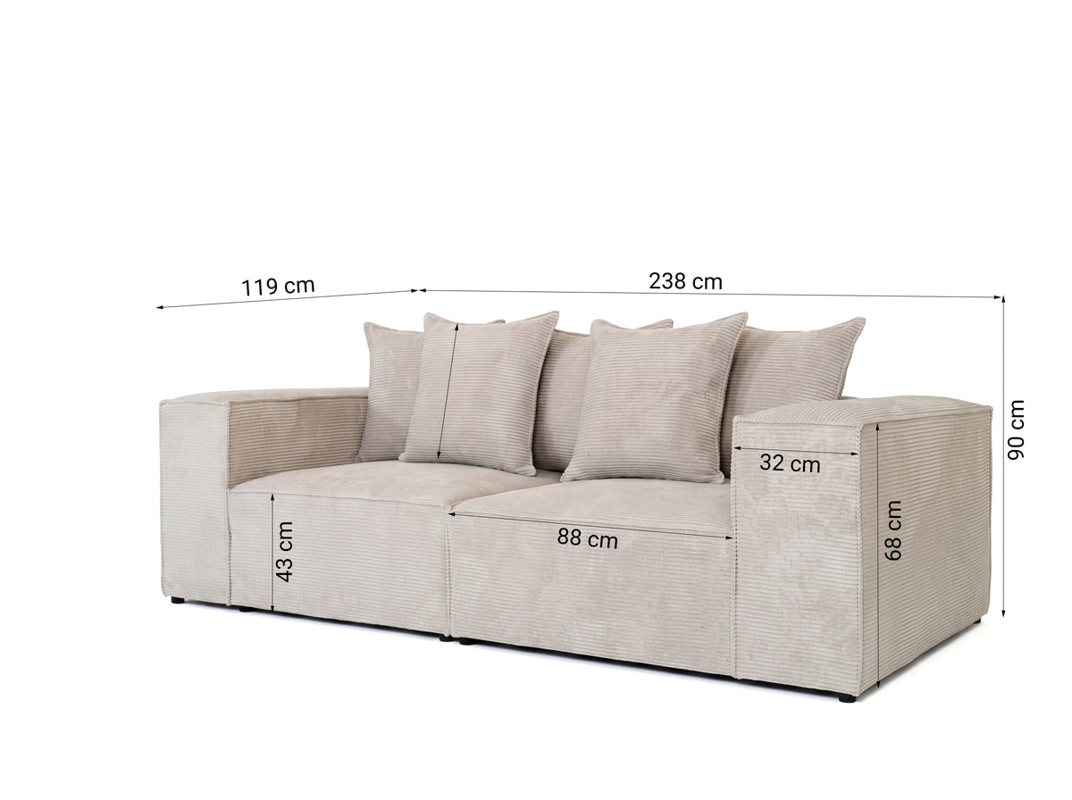 Sofa Largo w tkaninie Poso