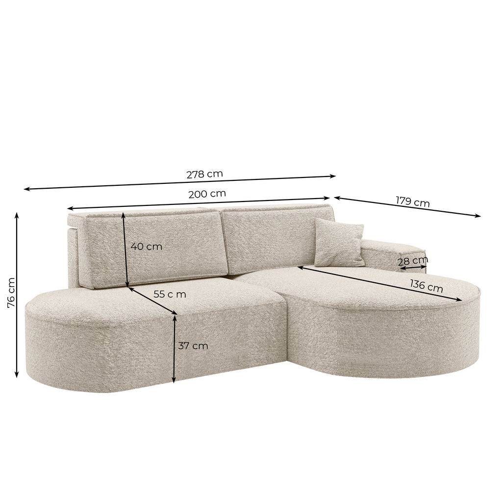 PARMA PRO narożnik w tkaninie Arena