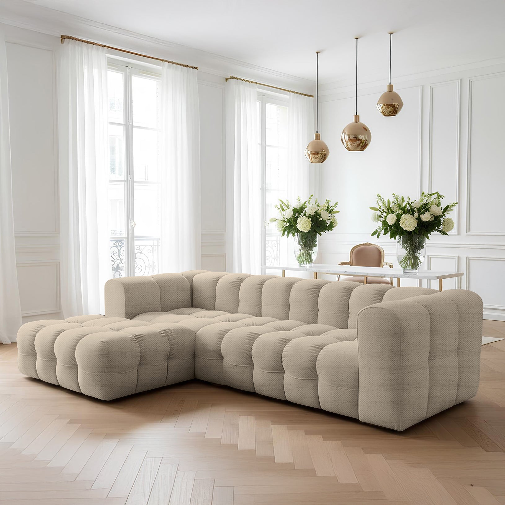 Baloo L narożnik w tkaninie Moly