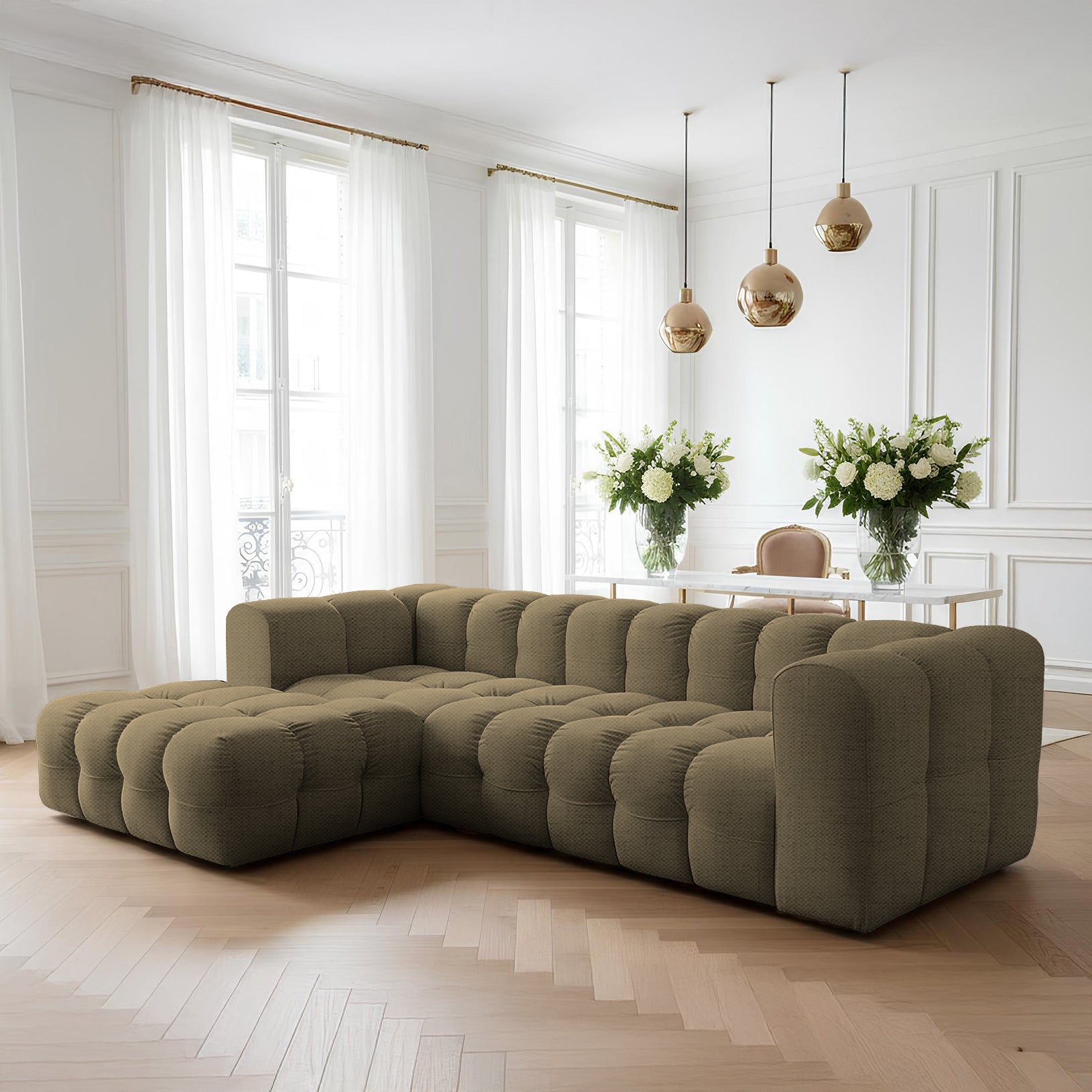 Baloo L narożnik w tkaninie Moly