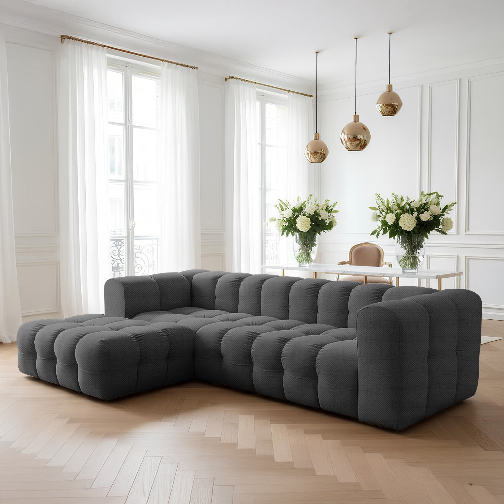 Baloo L narożnik w tkaninie Moly