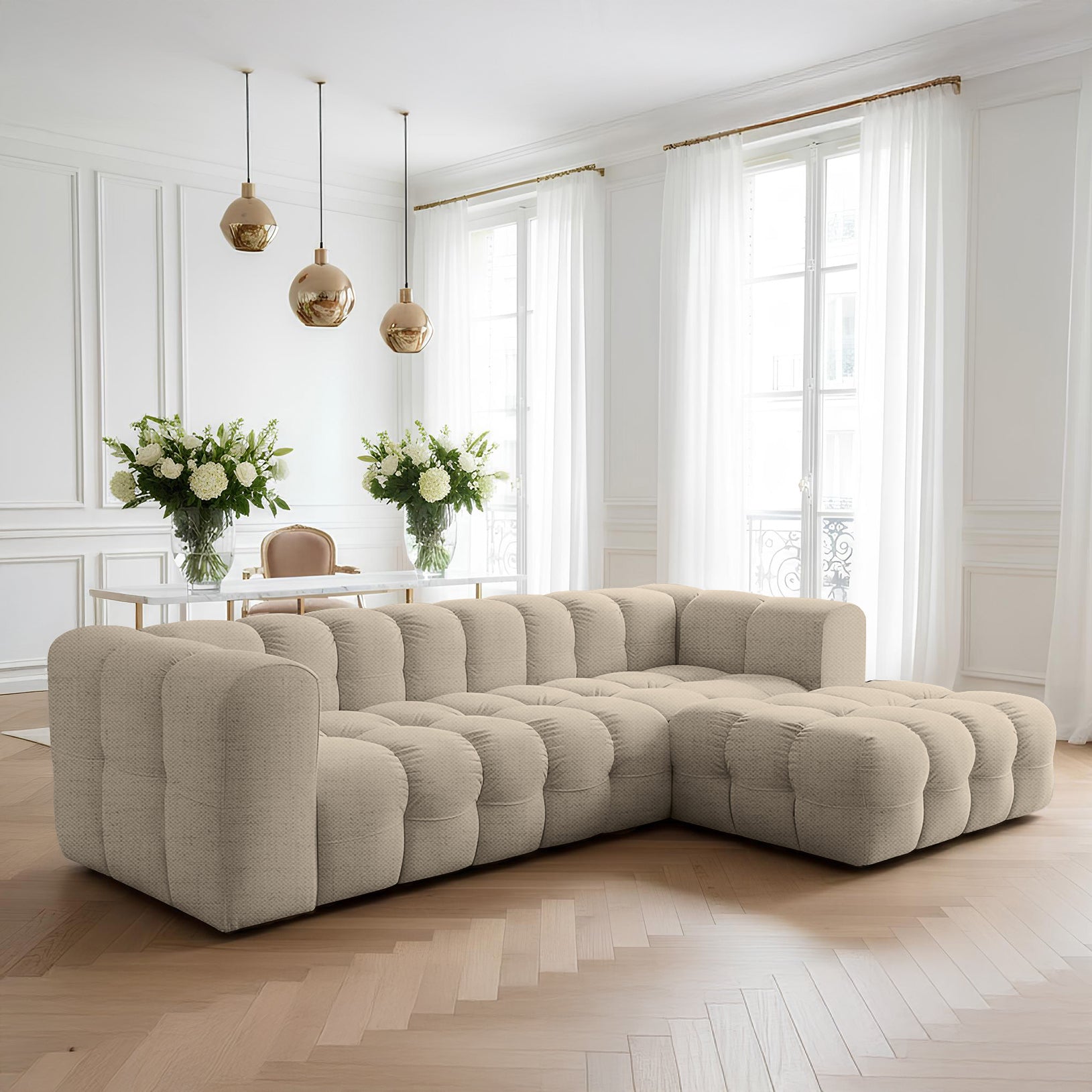 Baloo L narożnik w tkaninie Moly