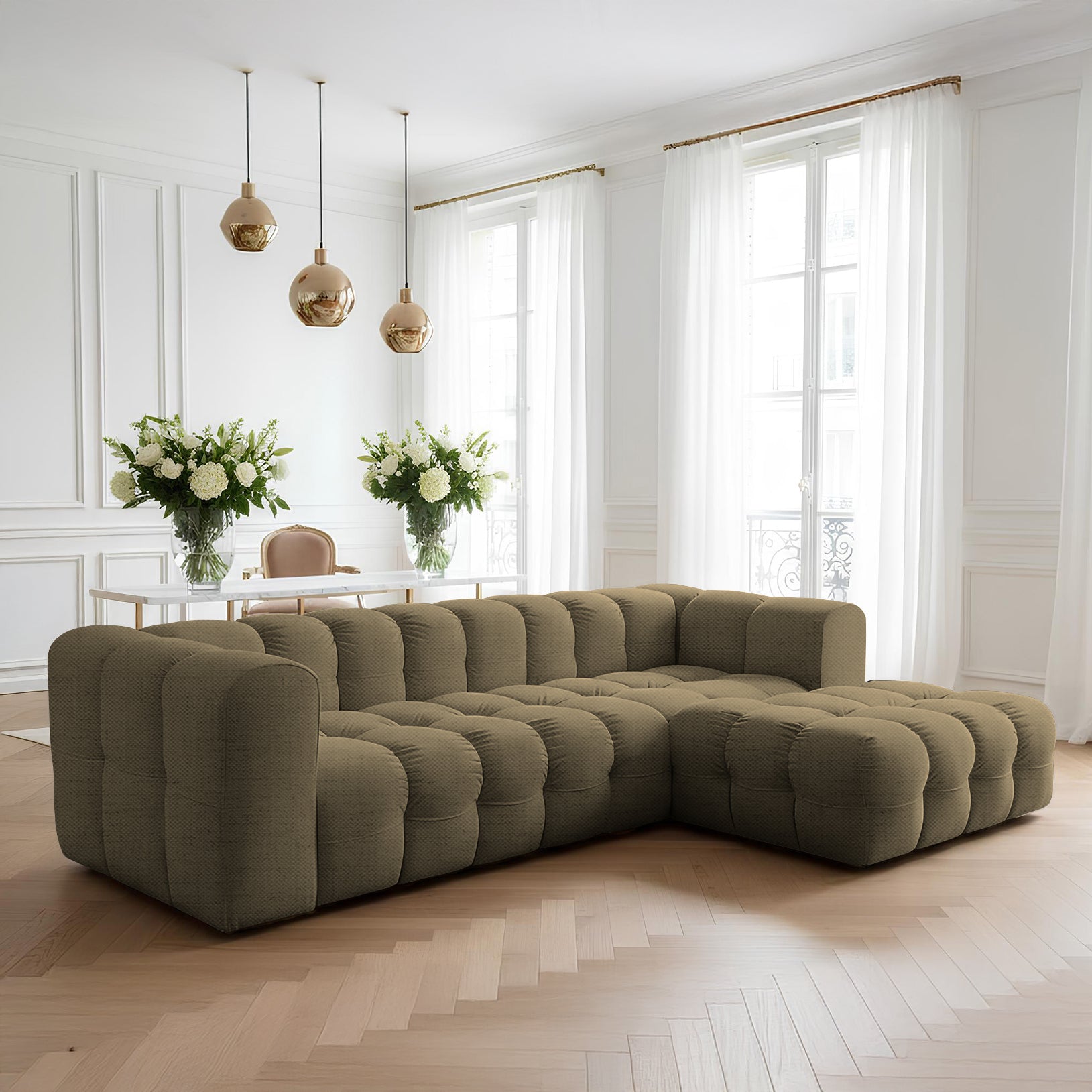 Baloo L narożnik w tkaninie Moly