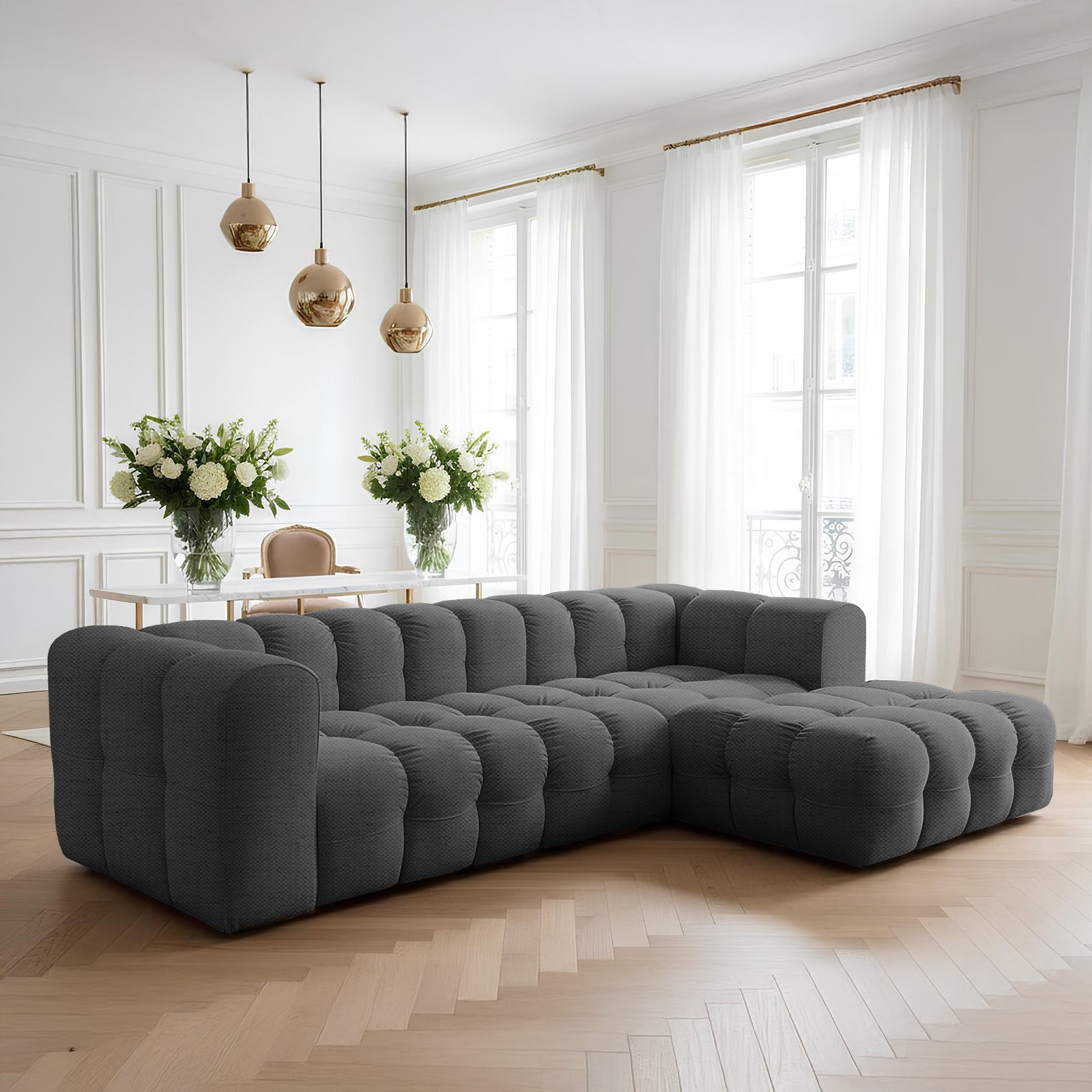 Baloo L narożnik w tkaninie Moly